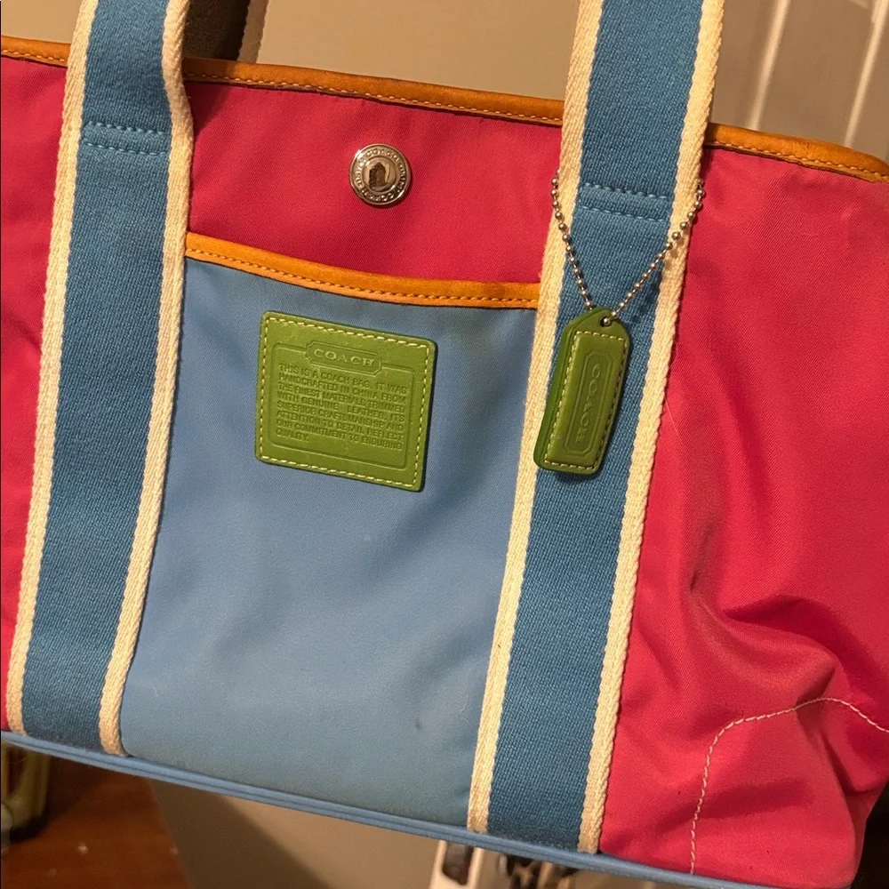 Vintage Coach colorful purse/ lunch box IR5656 - Picture 2 of 6